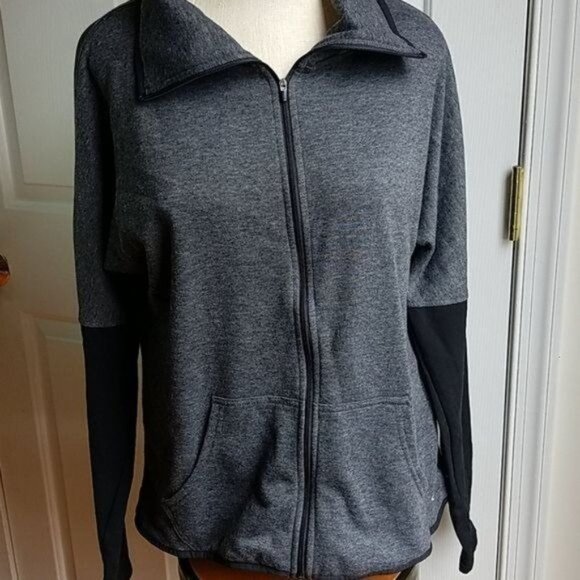 Sweatshirt C9 Champion Full Zip Gray Black Women's WOMAN'S Size Medium - Picture 6 of 13